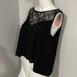 Express Sleeveless Lace Top Size M